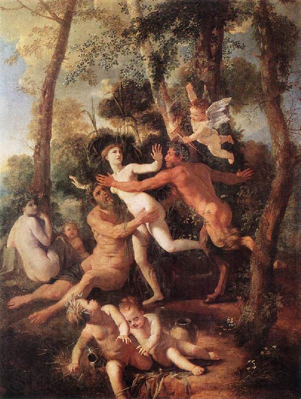 Nicolas Poussin Pan and Syrinx Norge oil painting art